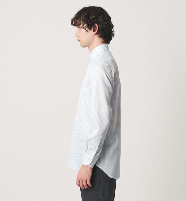 UNITED ARROWS「イージーケア AG パナマ ストライプ ワイドスプレッドカラー シャツ 抗菌防臭 通気性」|シャツ・ブラウス|