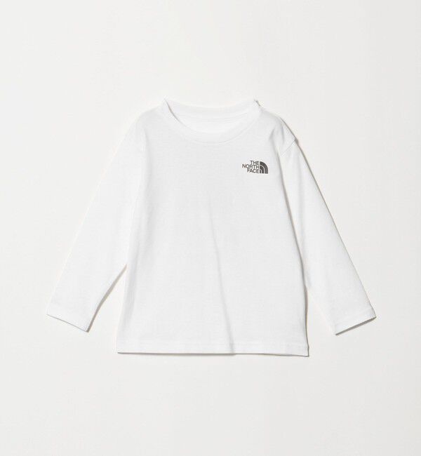 UNITED ARROWS green label relaxing「【WEB限定】＜THE NORTH FACE＞ スクエアロゴ ロングスリーブ Tシャツ / キッズ 110cm-120cm」|Tシャツ・カットソー|WHITE