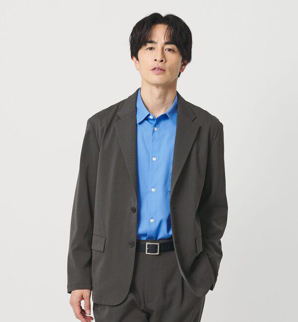 BEAUTY&YOUTH UNITED ARROWS「トリクシオン/TRIXION シャンブレー コンフォート ジャケット セットアップ対応 ウォッシャブル」|テーラードジャケット|