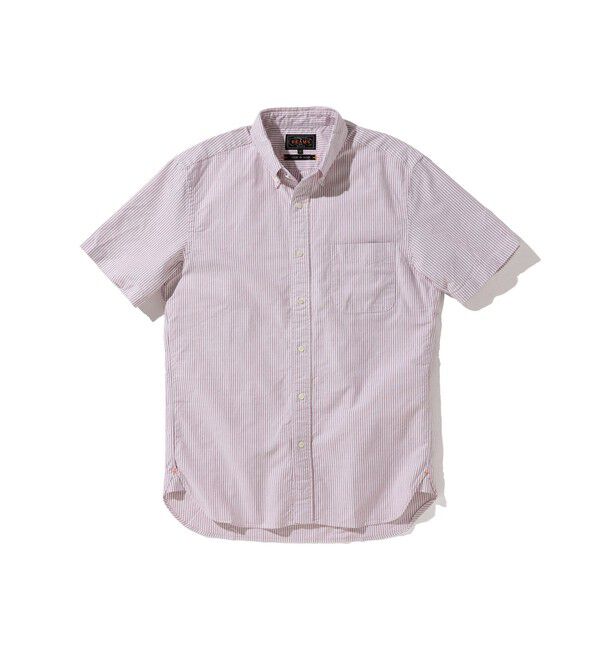 BEAMS PLUS「B.D. Short Sleeve Candy Stripe」|シャツ・ブラウス|WINE