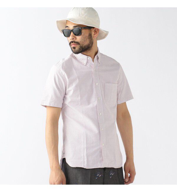 BEAMS PLUS「B.D. Short Sleeve Candy Stripe」|シャツ・ブラウス|