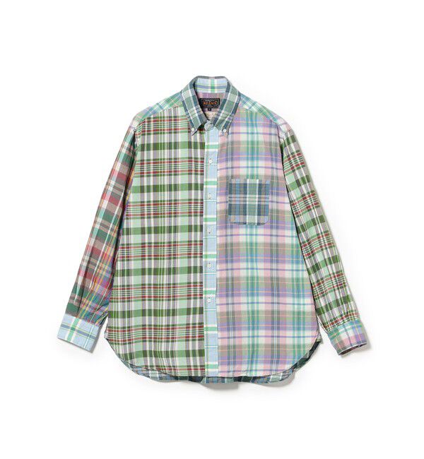 BEAMS PLUS「B.D. Classic-fit Madras Panel」|シャツ・ブラウス|