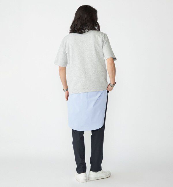 SHIPS「【WEB限定】SHIPS: テレワーク ビズ ワンポイントロゴ ポンチ Tシャツ」|Tシャツ・カットソー|