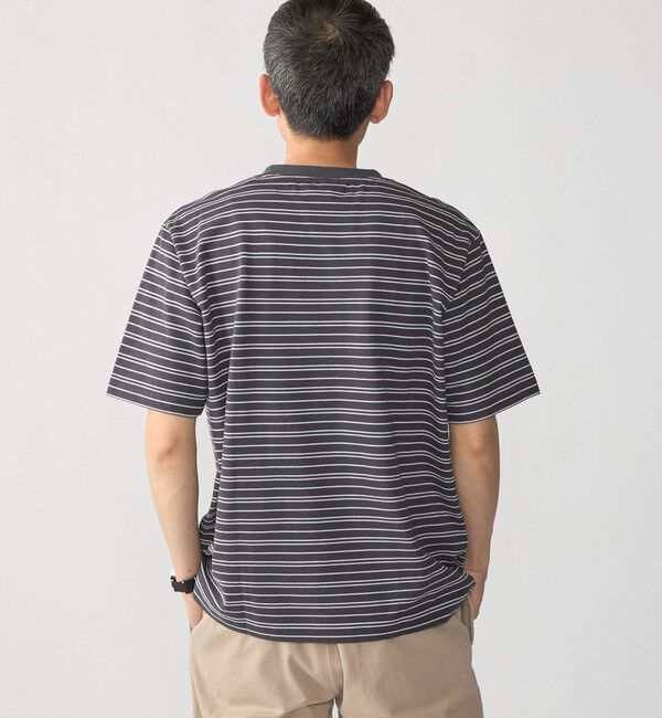 SHIPS「【SHIPS別注】LACOSTE: マイクロ ボーダー Tシャツ」|Tシャツ・カットソー|