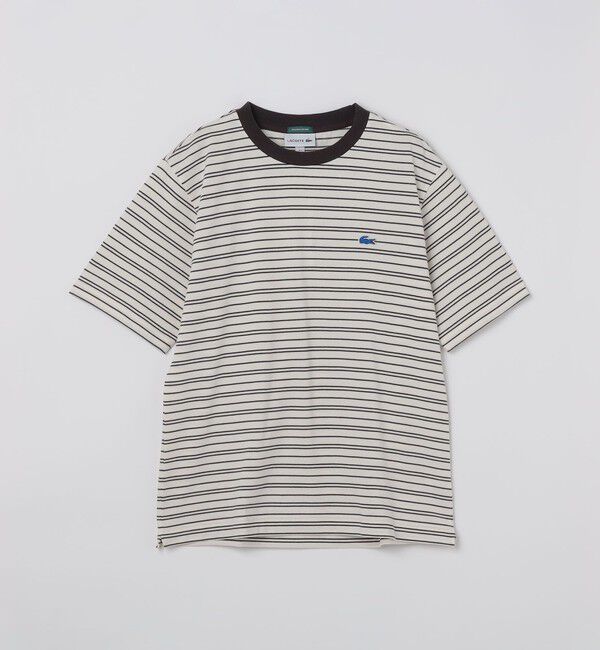 SHIPS「【SHIPS別注】LACOSTE: マイクロ ボーダー Tシャツ」|Tシャツ・カットソー|