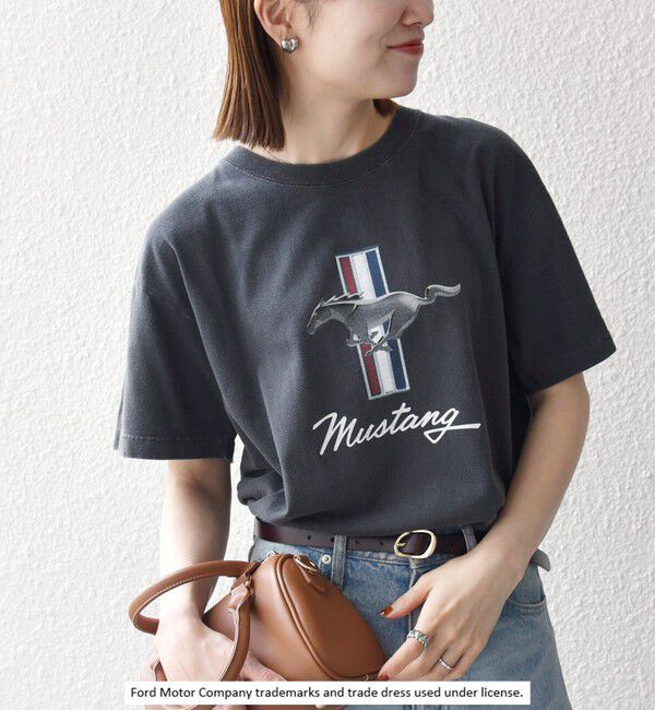 SHIPS any「GOOD ROCK SPEED:〈洗濯機可能〉CAR ロゴ プリント TEE」|Tシャツ・カットソー|グレー系その他
