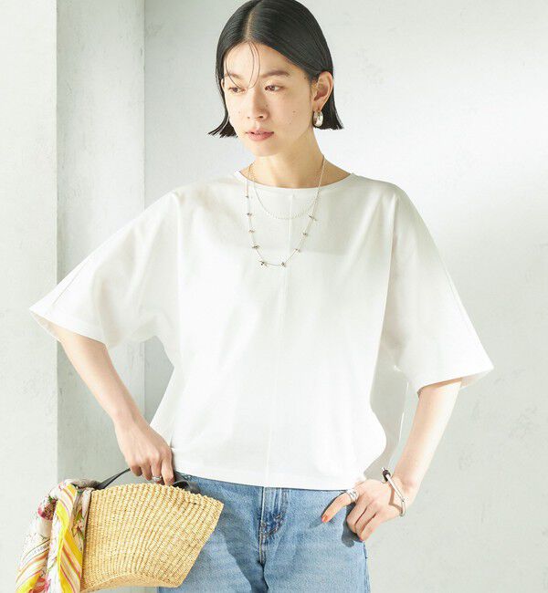 SHIPS for women「〈接触冷感/吸水速乾/洗濯機可能〉ハイゲージ ポンチ ドルマン カットソー」|Tシャツ・カットソー|