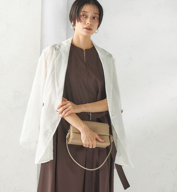 SHIPS for women「〈洗濯機可能〉綿ポリ スキッパー フレア ワンピース」|ワンピース|