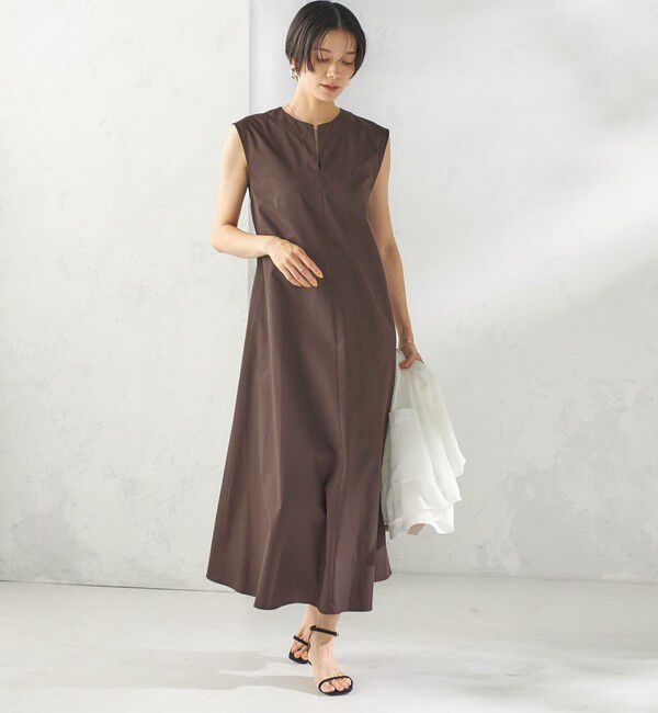 SHIPS for women「〈洗濯機可能〉綿ポリ スキッパー フレア ワンピース」|ワンピース|