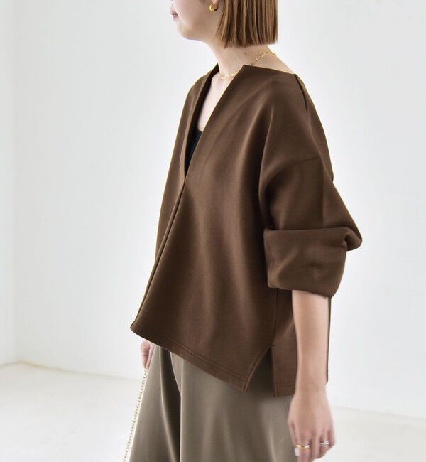 quaranciel「《予約》quaranciel:〈洗濯機可能〉ポンチ Vネック ルーズ プルオーバー」|スウェット・ジャージ|