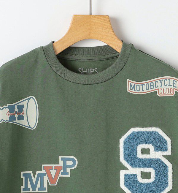 SHIPS KIDS「SHIPS KIDS:100～130cm /〈UVカット/接触冷感〉ワッペンプリント Tシャツ」|Tシャツ・カットソー|