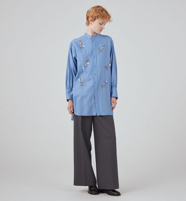 MACPHEE「ウールナチュラルストレッチ タックワイドパンツ」|その他|