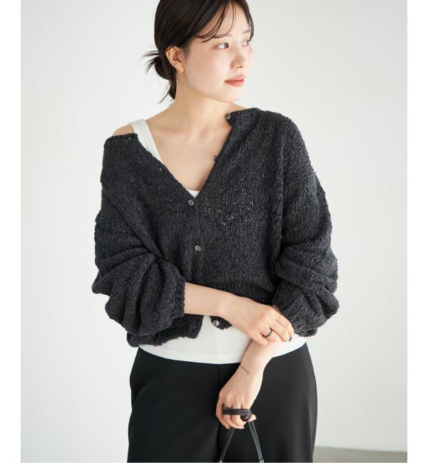Plage「《追加》Fringe yarn カーディガン 2」|カーディガン|
