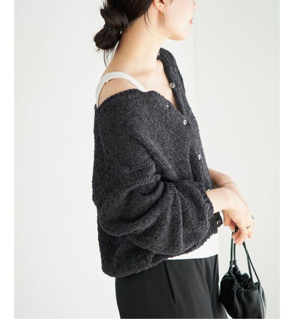 Plage「《追加》Fringe yarn カーディガン 2」|カーディガン|