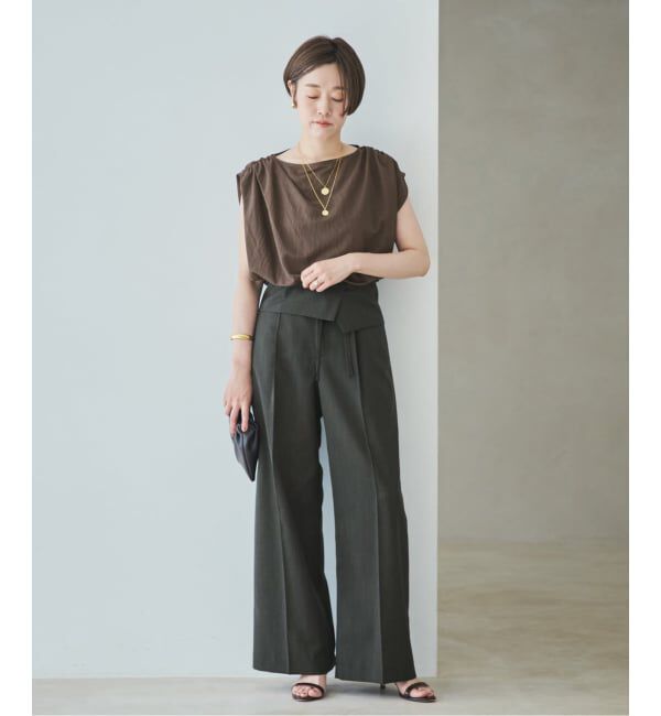 Plage「WO/TA flap パンツ」|スラックス|