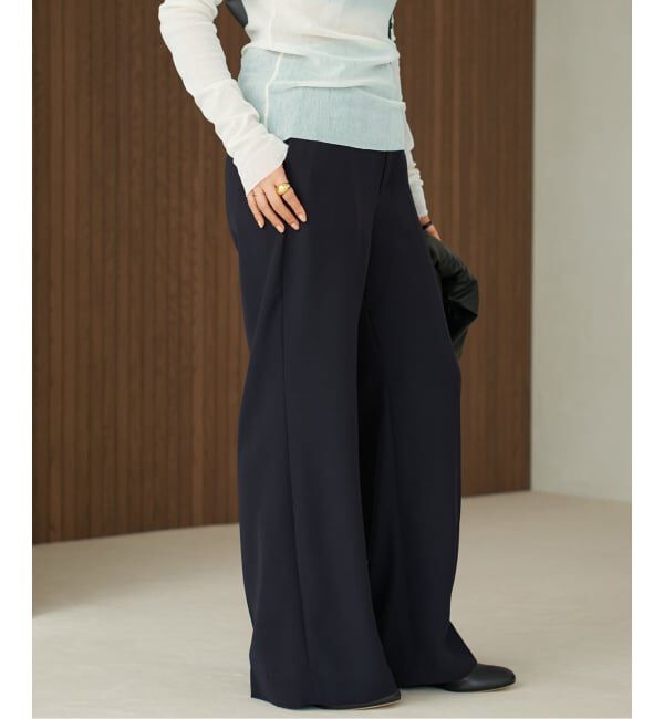 Plage「《WEB限定追加予約》washable straight パンツ 7」|スラックス|