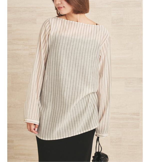 Plage「Silk mix stripe T ブラウス」|シャツ・ブラウス|