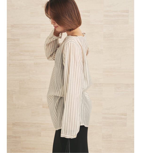 Plage「Silk mix stripe T ブラウス」|シャツ・ブラウス|