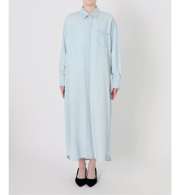 SLOBE IENA「《WEB限定/追加》デニムライクシャツワンピース」|ワンピース|