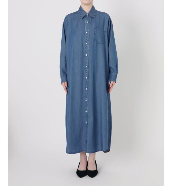 SLOBE IENA「《WEB限定/追加》デニムライクシャツワンピース」|ワンピース|