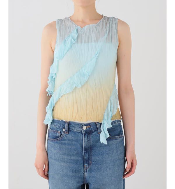 IENA「ESTHE/エステ Asymmetric Ruffle Top ブラウス 162-3096」|シャツ・ブラウス|