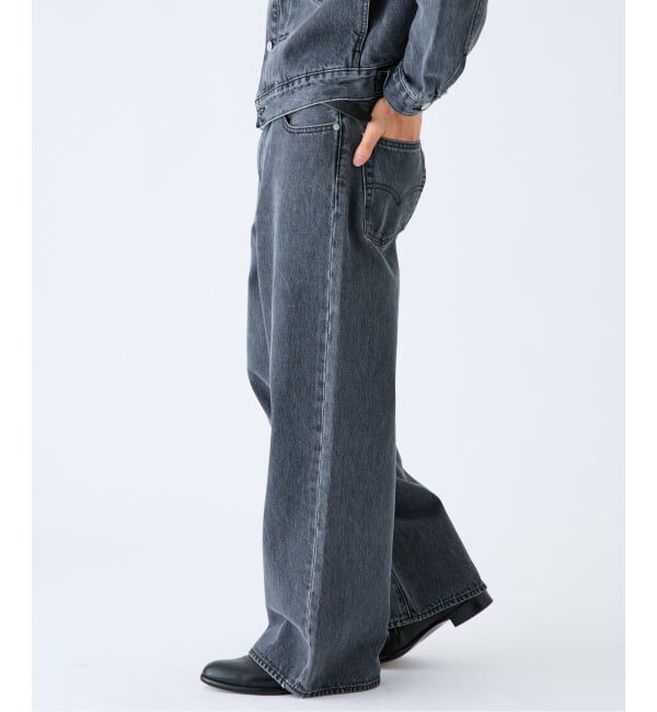 EDIFICE「Levi&rsquo;s(リーバイス) 別注 Baggy Wide Leg デニムパンツ（L30）」|デニム|