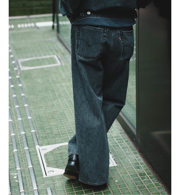 EDIFICE「Levi&rsquo;s(リーバイス) 別注 Baggy Wide Leg デニムパンツ（L30）」|デニム|