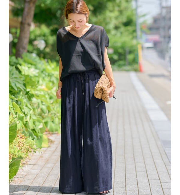 JOURNAL STANDARD relume「《追加3》リネンコットンワイドギャザーパンツ」|その他|
