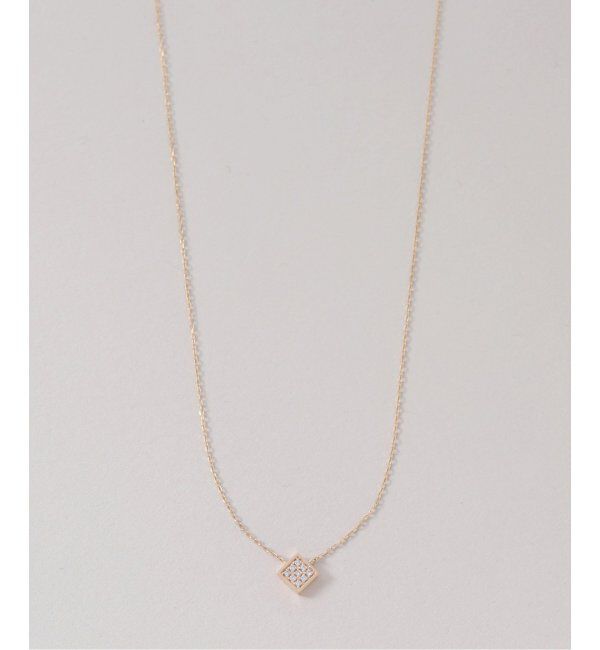 Lilas by Spick&Span「ロムバスパヴェダイヤ50cmネックレス K10」|ネックレス|