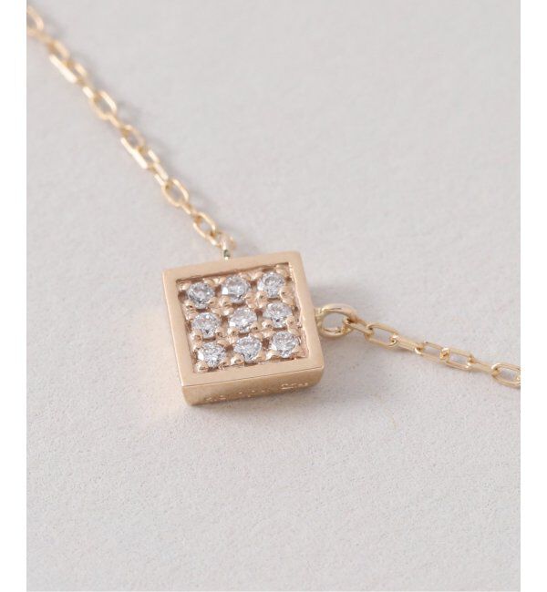 Lilas by Spick&Span「ロムバスパヴェダイヤ50cmネックレス K10」|ネックレス|