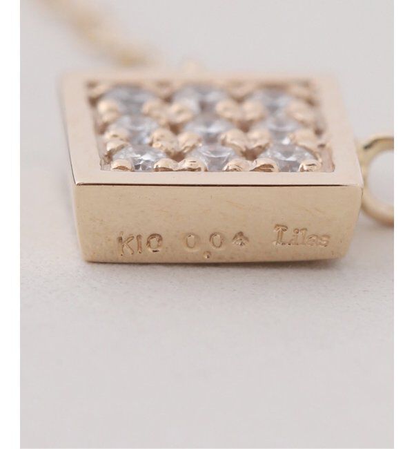Lilas by Spick&Span「ロムバスパヴェダイヤ50cmネックレス K10」|ネックレス|