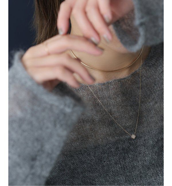 Lilas by Spick&Span「ロムバスパヴェダイヤ50cmネックレス K10」|ネックレス|