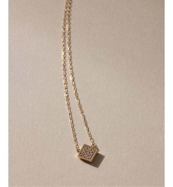 Lilas by Spick&Span「ロムバスパヴェダイヤ50cmネックレス K10」|ネックレス|