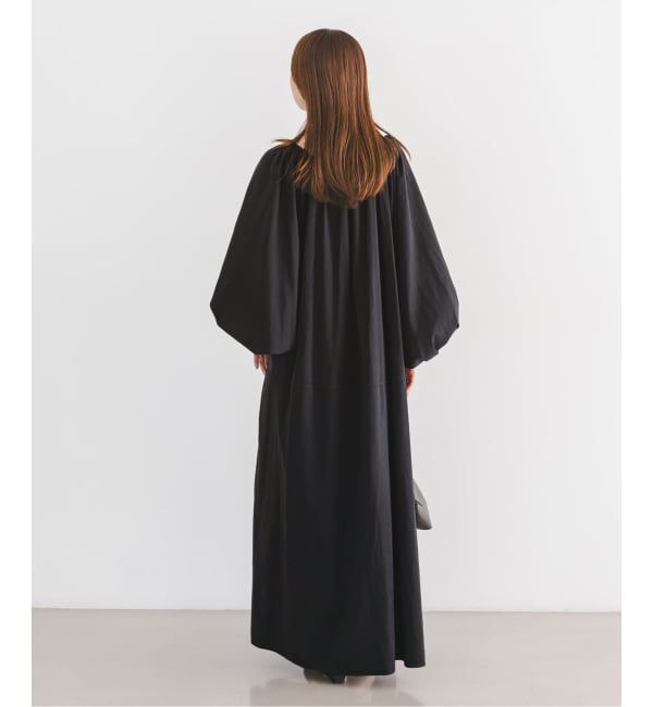 NOBLE「《NOBLE別注》【洗える】venit/ヴェニット コットンシルクバルーンスリーブワンピース」|ワンピース|