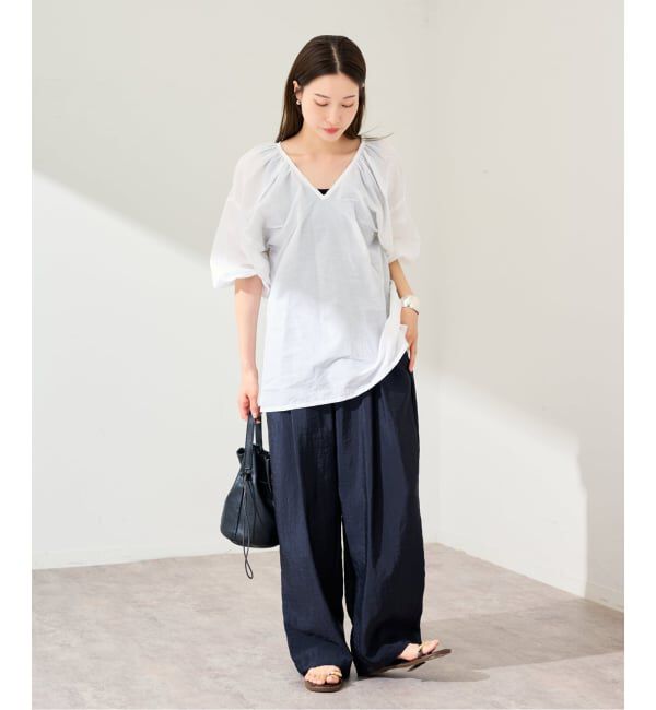 FRAMeWORK「ERIC BERGERE DAMOISEAU STRIPE WHITE」|シャツ・ブラウス|