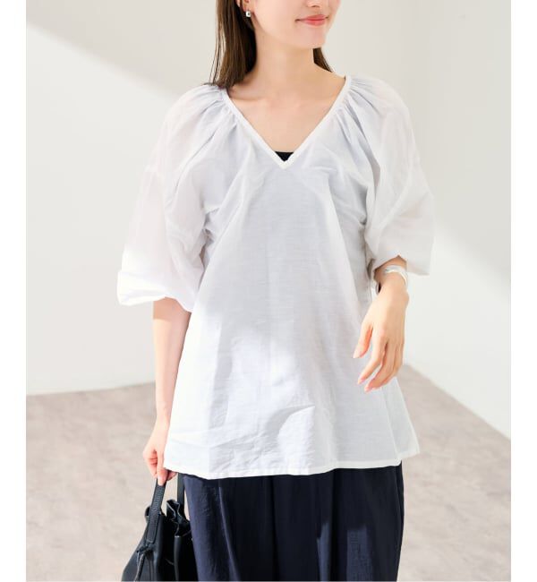 FRAMeWORK「ERIC BERGERE DAMOISEAU STRIPE WHITE」|シャツ・ブラウス|