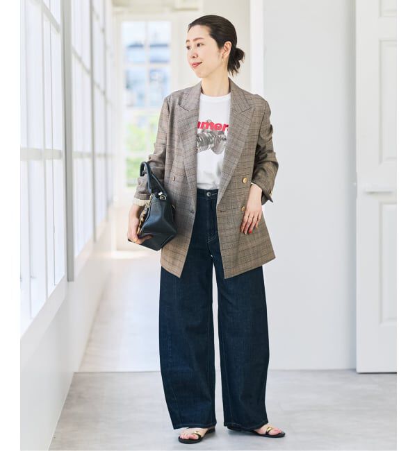 Spick and Span「《セットアップ可 / 予約》ウールブレンドグレンチェックジャケット」|テーラードジャケット|