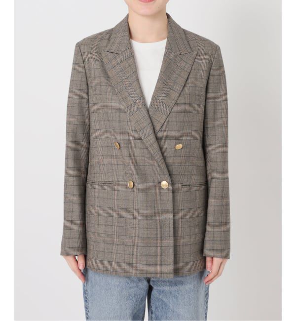 Spick and Span「《セットアップ可 / 予約》ウールブレンドグレンチェックジャケット」|テーラードジャケット|