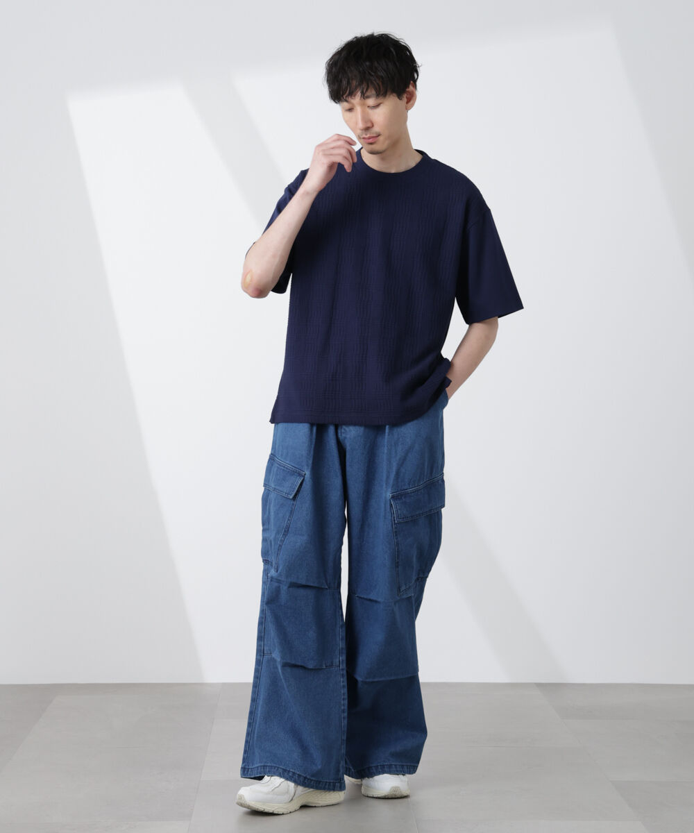 nano･universe「リンクスジャガードコンビTシャツ」|Tシャツ・カットソー|