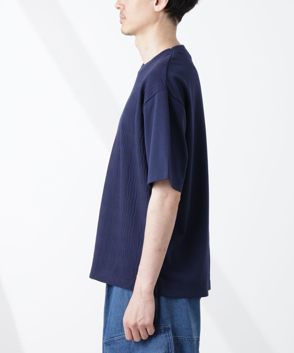 nano･universe「リンクスジャガードコンビTシャツ」|Tシャツ・カットソー|
