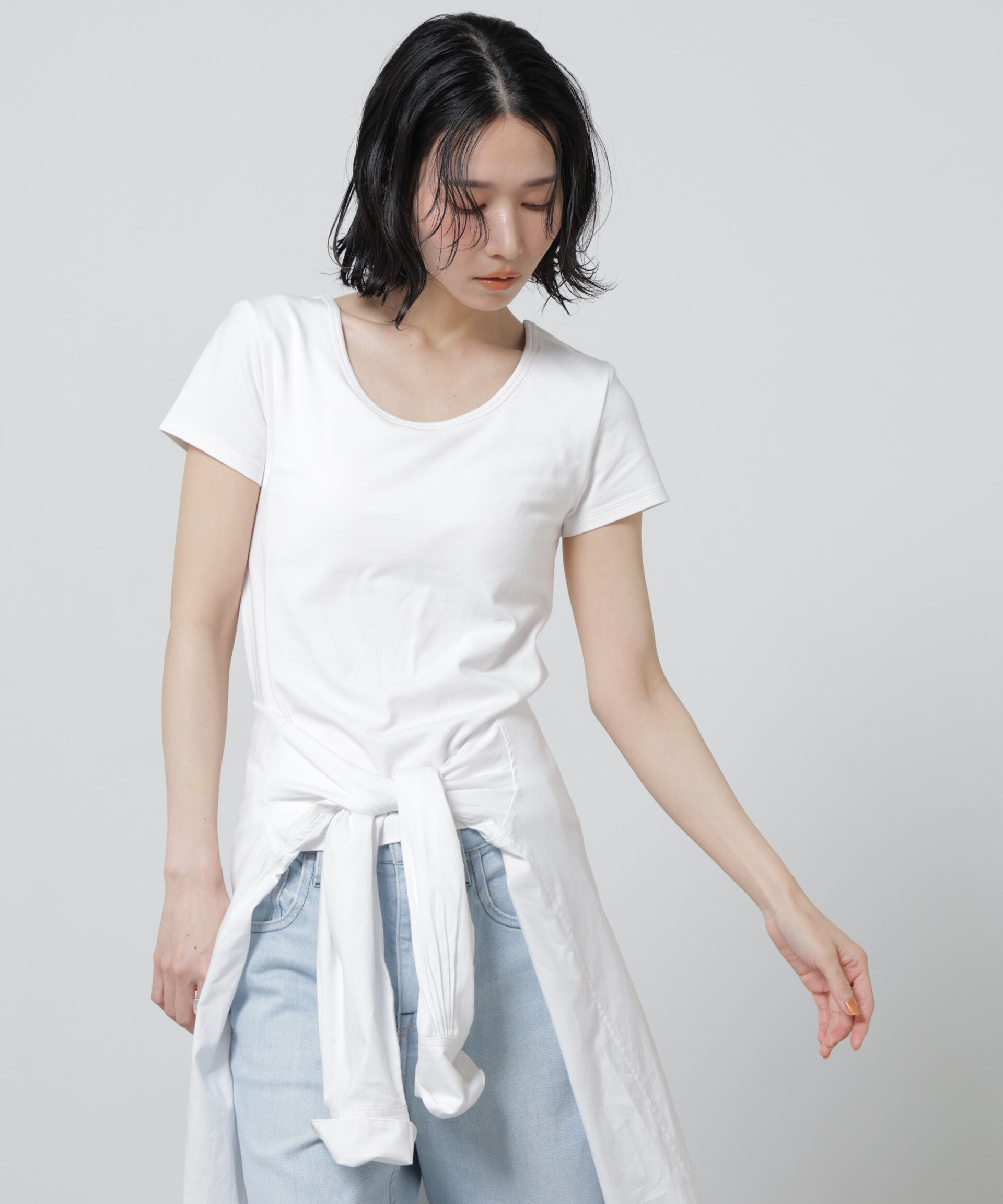 NANO universe「Anti Soaked(R) 汗染み防止カップ付きTシャツ」|Tシャツ・カットソー|