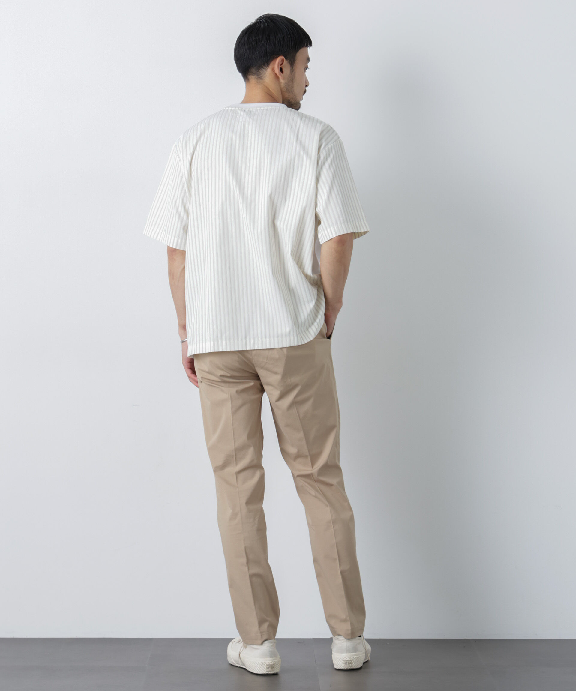 nano･universe「スムース布帛ドッキングTシャツ 半袖」|Tシャツ・カットソー|