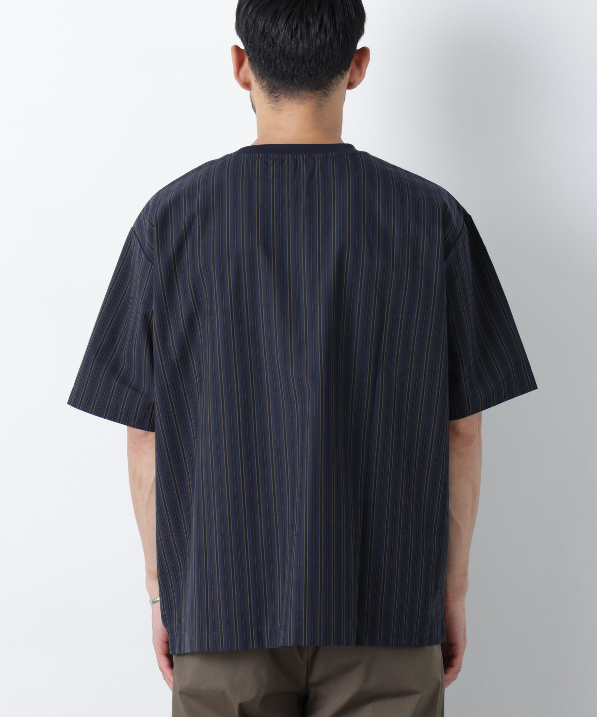 nano･universe「スムース布帛ドッキングTシャツ 半袖」|Tシャツ・カットソー|