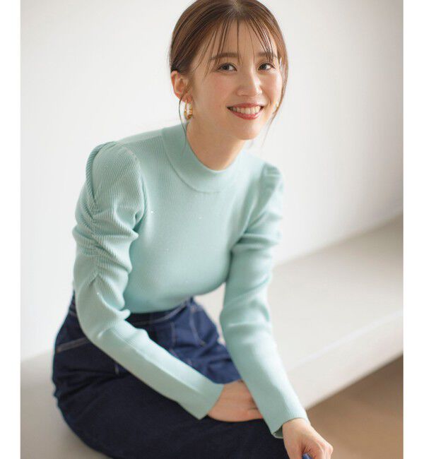 ANY SIS「【洗える】ビジュー プルオーバー」|ニット・セーター|ミント