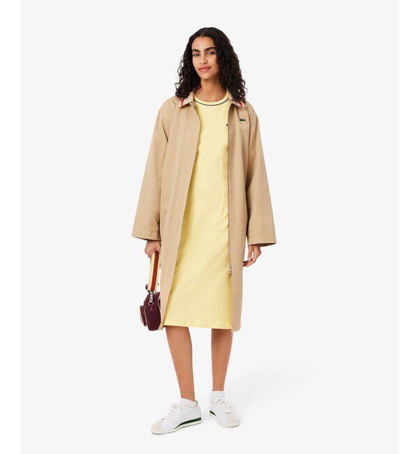 LACOSTE「配色ラインドリブTシャツドレス ワンピース」|ワンピース|