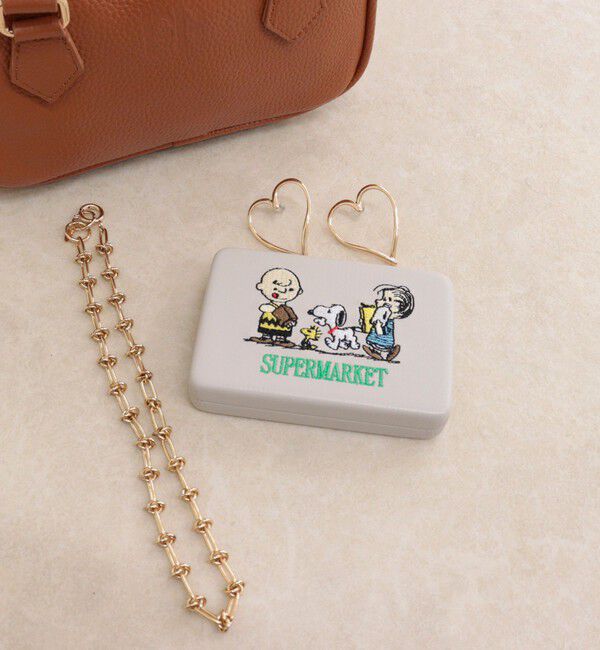 fredy emue「【PEANUTS/ピーナッツ】スクエアミラーケース」|ポーチ|