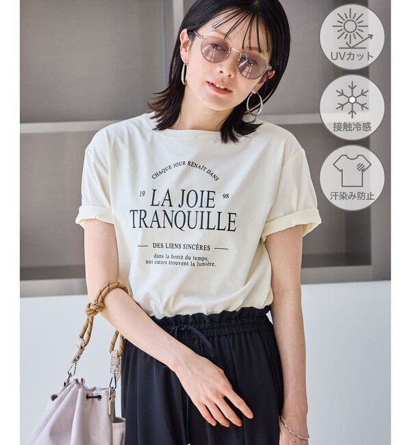 Rope&rsquo;Picnic「オーバーサイズロゴプリントTシャツ/UVカット・接触冷感・汗染み防止」|Tシャツ・カットソー|キナリ(16)