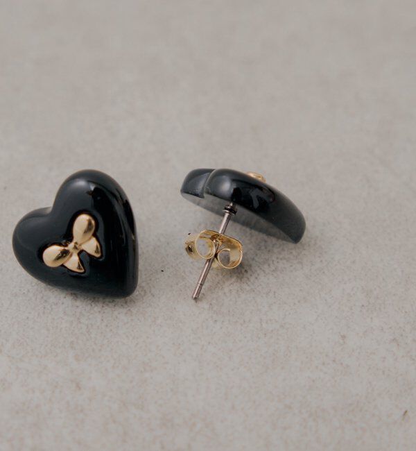  「リボンデザインハートピアス」|ピアス|