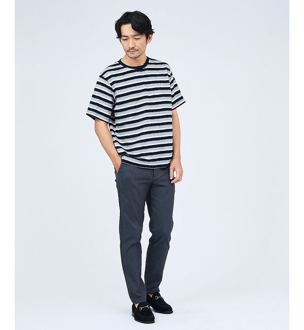 ABAHOUSE「メランジボーダー 半袖Tシャツ【予約】」|Tシャツ・カットソー|