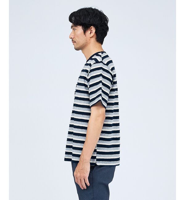 ABAHOUSE「メランジボーダー 半袖Tシャツ【予約】」|Tシャツ・カットソー|